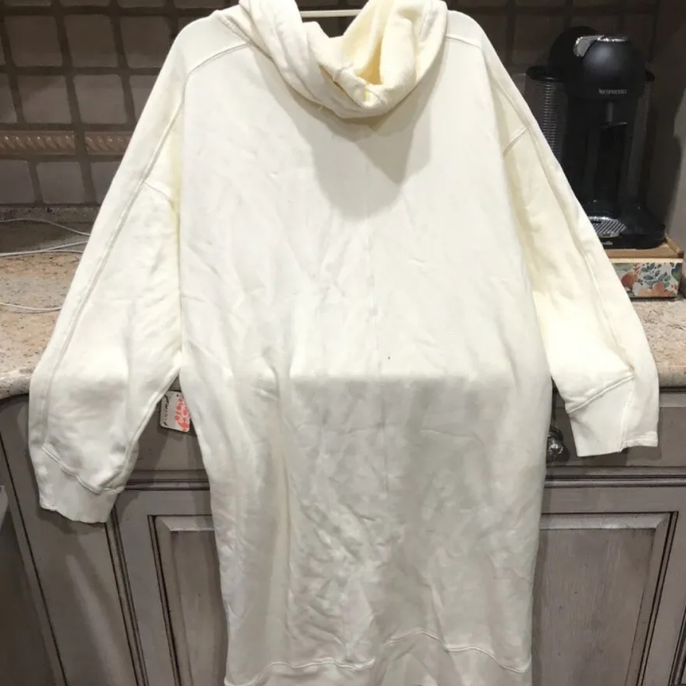 Free People Movement Spur Of The Moment Sweatshirt Hoodie Zip Ivory White - Picture 6 of 6